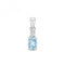 Diamond And Aquamarine Oval Pendant PD240WAQGemstones JewelleryPD240WAQ