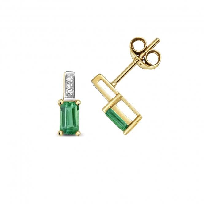 Diamond And Emerald Earrings ED254EGemstones JewelleryED254E