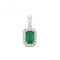 Diamond And Emerald Octagon Pendant PD241WEGemstones JewelleryPD241WE