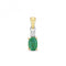 Diamond And Emerald Oval Pendant PD240EGemstones JewelleryPD240E