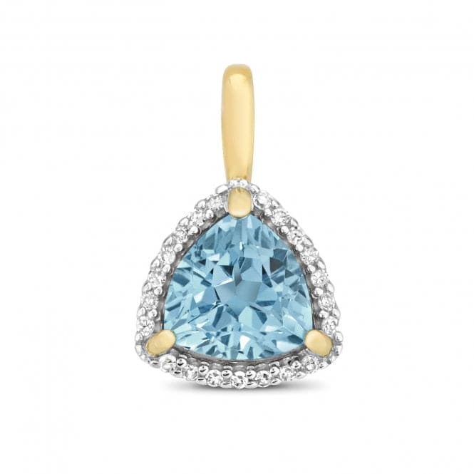 Diamond And Light Swiss Blue Topaz Pend Pendant PD245BTGemstones JewelleryPD245BT