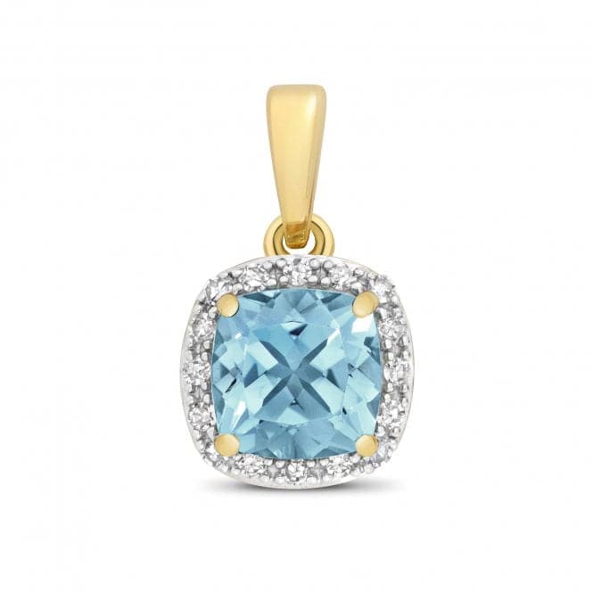 Diamond And Light Swiss Blue Topaz Pend Pendant PD246BTGemstones JewelleryPD246BT