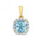 Diamond And Light Swiss Blue Topaz Pend Pendant PD246BTGemstones JewelleryPD246BT