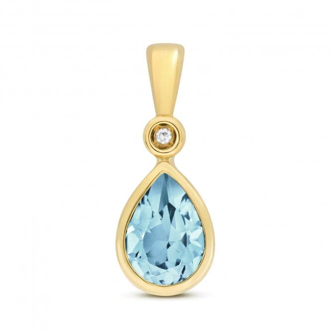 Diamond And Light Swiss Blue Topaz Pend Pendant PD248BTGemstones JewelleryPD248BT