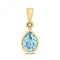 Diamond And Light Swiss Blue Topaz Pend Pendant PD248BTGemstones JewelleryPD248BT