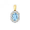 Diamond And Light Swiss Blue Topaz Pend Pendant PD250BTGemstones JewelleryPD250BT