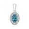 Diamond And London Blue Topaz Penda Pendant PD247WLBGemstones JewelleryPD247WLB
