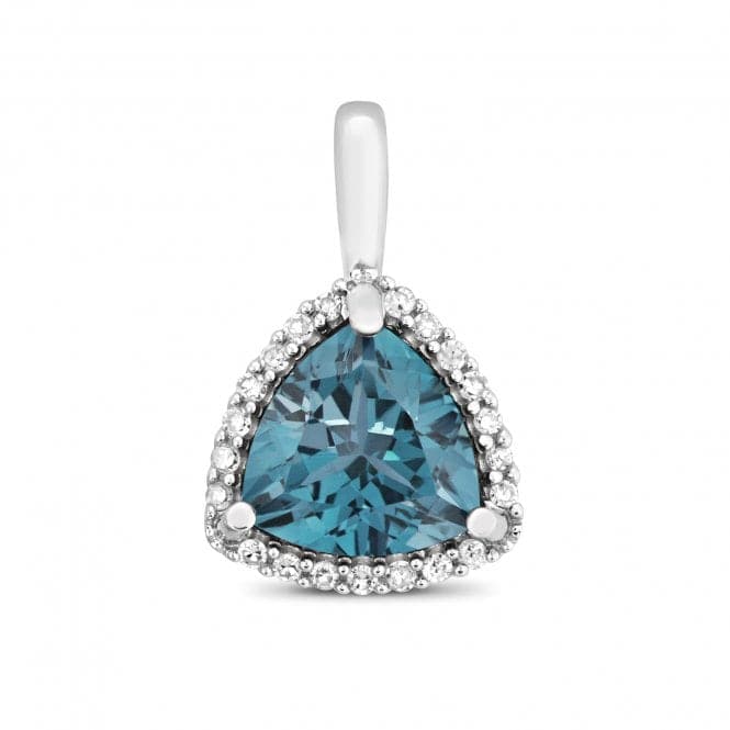 Diamond And London Blue Topaz Pendant PD245WLBGemstones JewelleryPD245WLB