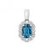 Diamond And London Blue Topaz Pendant PD250WLBGemstones JewelleryPD250WLB