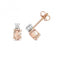 Diamond And Morganite Oval Stud Earrings ED249RMGemstones JewelleryED249RM