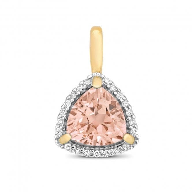 Diamond And Morganite Pendant PD245MGemstones JewelleryPD245M