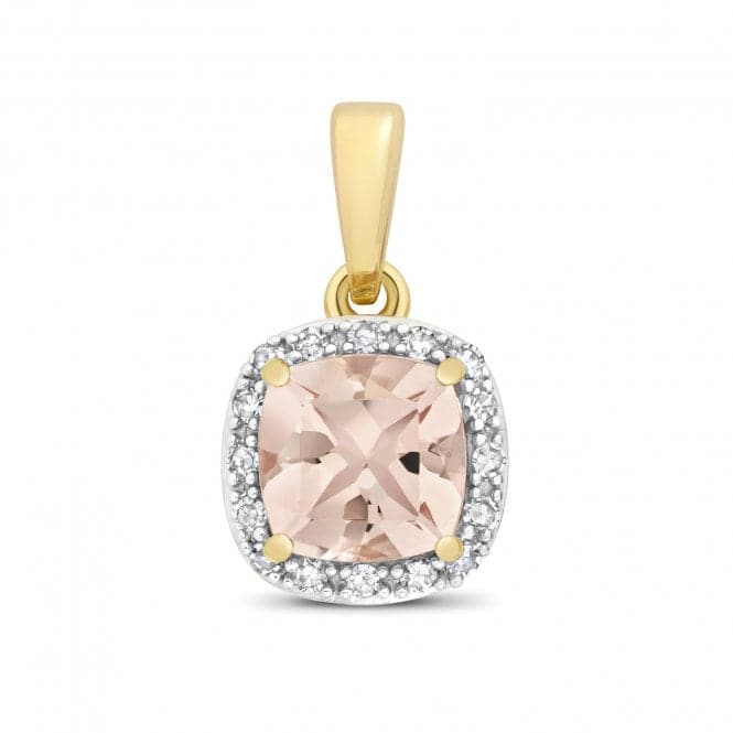 Diamond And Morganite Pendant PD246MGemstones JewelleryPD246M