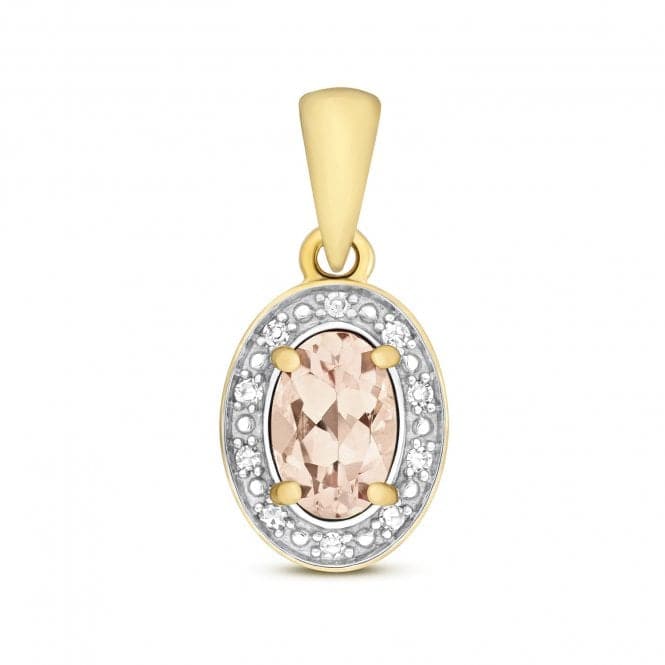 Diamond And Morganite Pendant PD247MGemstones JewelleryPD247M