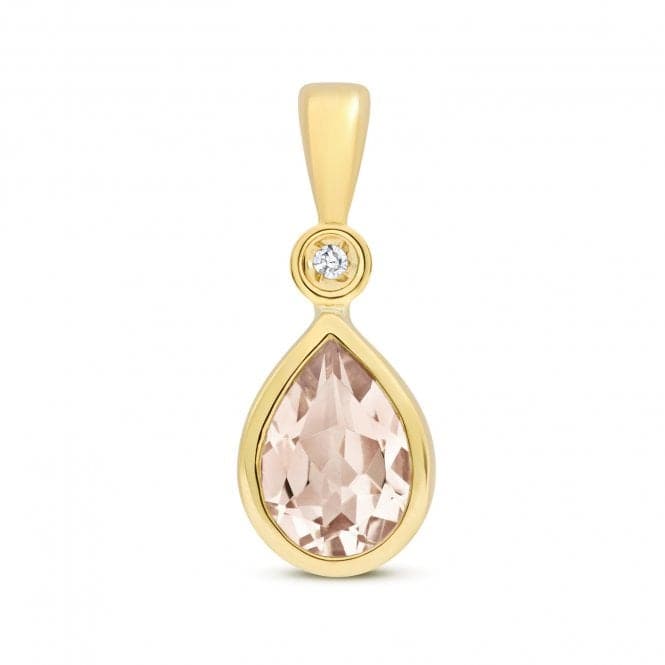 Diamond And Morganite Pendant PD248MGemstones JewelleryPD248M