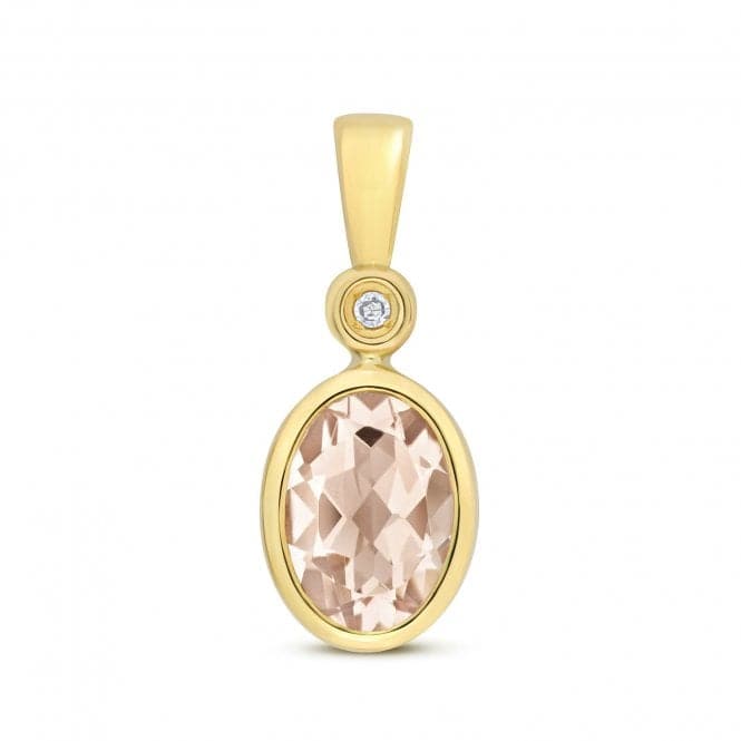 Diamond And Morganite Pendant PD249MGemstones JewelleryPD249M