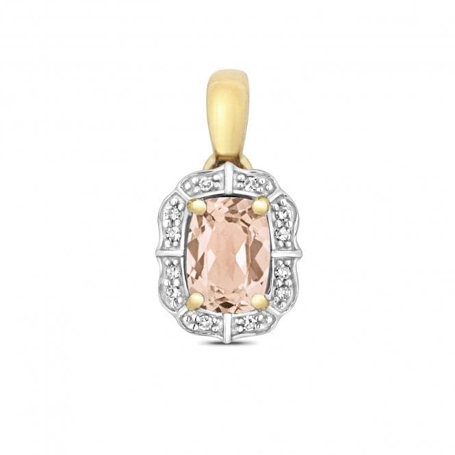 Diamond And Morganite Pendant PD250MGemstones JewelleryPD250M