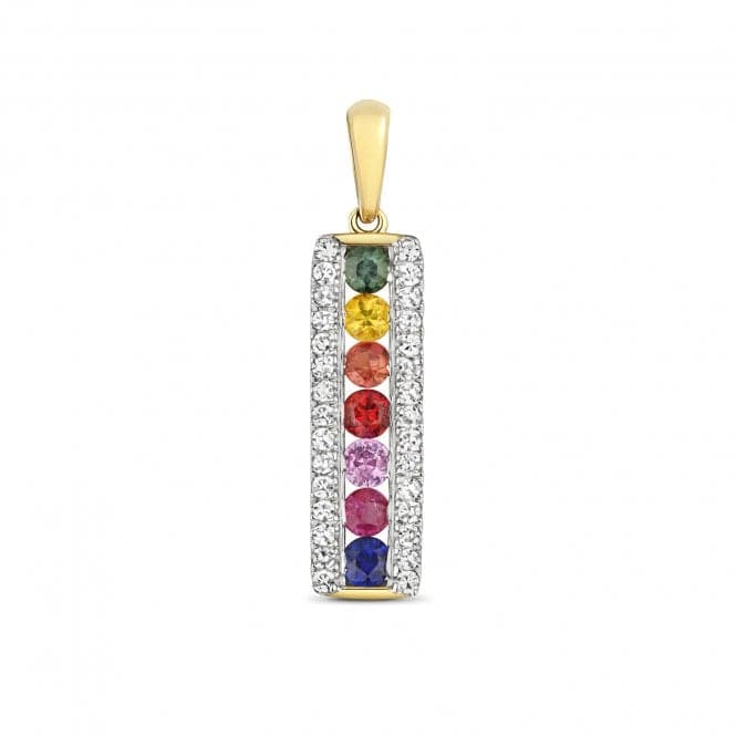 Diamond And Rainbow Sapphire Pendant PD269RSGemstones JewelleryPD269RS