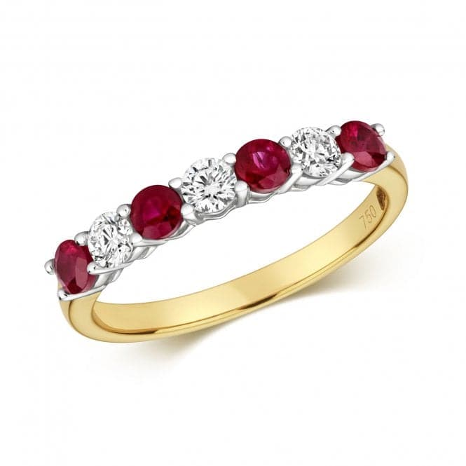 Diamond And Ruby Claw Set Eternity Ring RDQ443RGemstones JewelleryRDQ443R/J