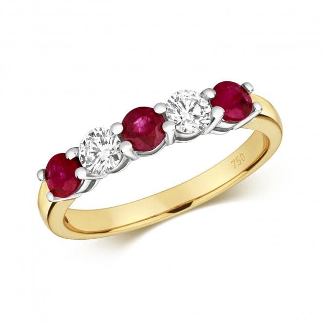 Diamond And Ruby Claw Set Eternity Ring RDQ444RGemstones JewelleryRDQ444R/J