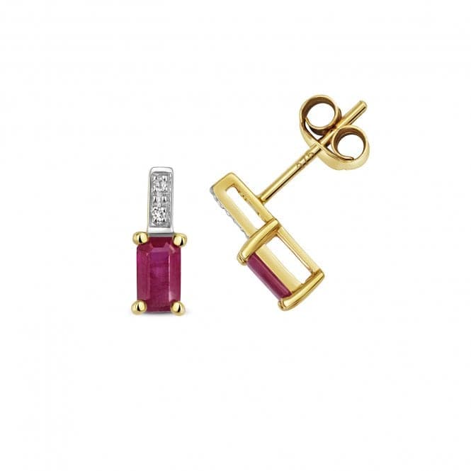 Diamond And Ruby Earrings ED254RGemstones JewelleryED254R