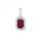Diamond And Ruby Octagon Pendant PD241WRGemstones JewelleryPD241WR