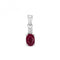 Diamond And Ruby Oval Pendant PD240WRGemstones JewelleryPD240WR