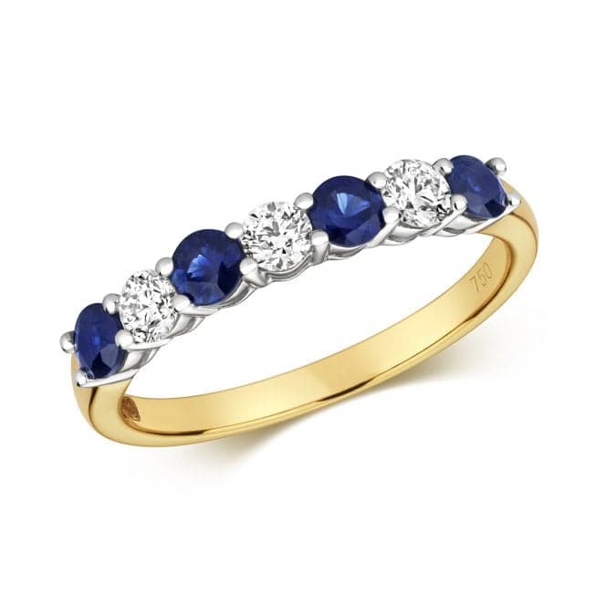 Diamond And Sapphire Claw Set Eternity Ring RDQ443SGemstones JewelleryRDQ443S/J