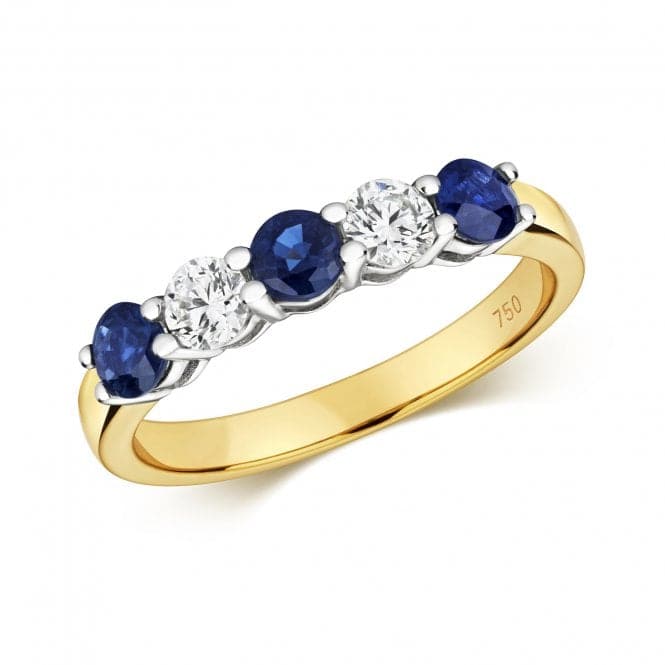 Diamond And Sapphire Claw Set Eternity Ring RDQ444SGemstones JewelleryRDQ444S/J