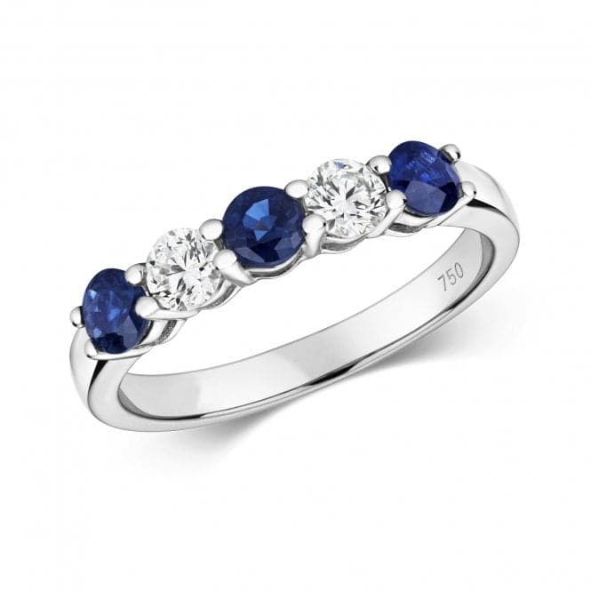 Diamond And Sapphire Claw Set Eternity Ring RDQ444WSGemstones JewelleryRDQ444WS/J