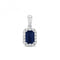 Diamond And Sapphire Octagon Pendant PD241WSGemstones JewelleryPD241WS