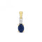 Diamond And Sapphire Oval Pendant PD240SGemstones JewelleryPD240S