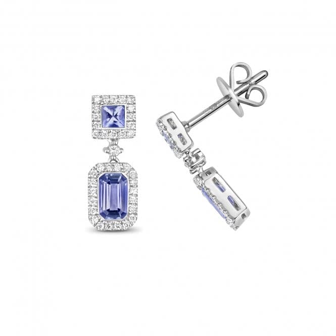 Diamond And Tanzanite Drop Earrings ED253WTGemstones JewelleryED253WT