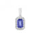 Diamond And Tanzanite Octagon Pendant PD241WTGemstones JewelleryPD241WT