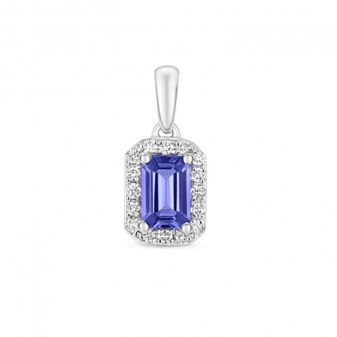 Diamond And Tanzanite Octagon Pendant PD241WTGemstones JewelleryPD241WT