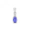 Diamond And Tanzanite Oval Pendant PD240WTGemstones JewelleryPD240WT
