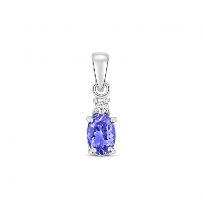 Diamond And Tanzanite Oval Pendant PD240WTGemstones JewelleryPD240WT