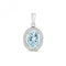 Diamond & Aquamarine Halo Pendant PD251WAQGemstones JewelleryPD251WAQ