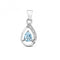 Diamond & Aquamarine Pendant PD252WAQGemstones JewelleryPD252WAQ