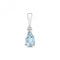 Diamond & Aquamarine Pendant PD273WAQGemstones JewelleryPD273WAQ