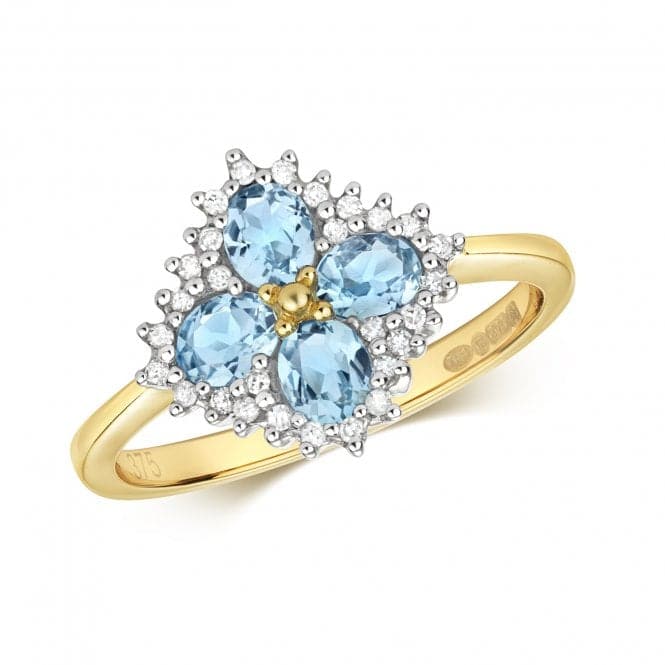 Diamond & Blue Topaz Ring RD222BTGemstones JewelleryRD222BT/J