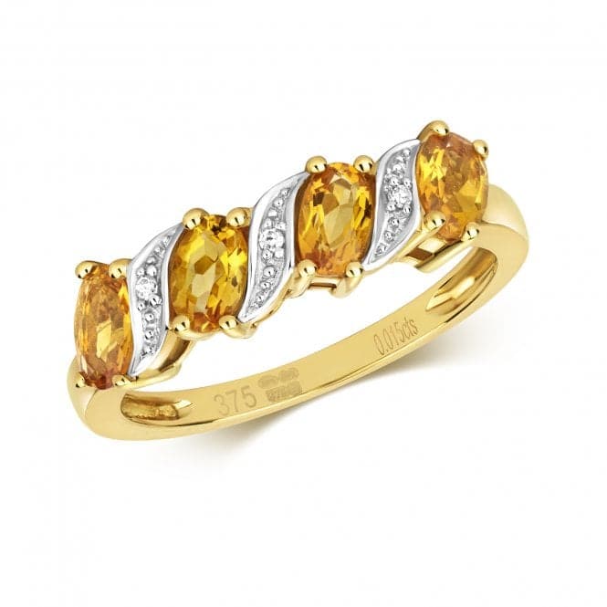 Diamond & Citrine Ring RD221CGemstones JewelleryRD221C/J