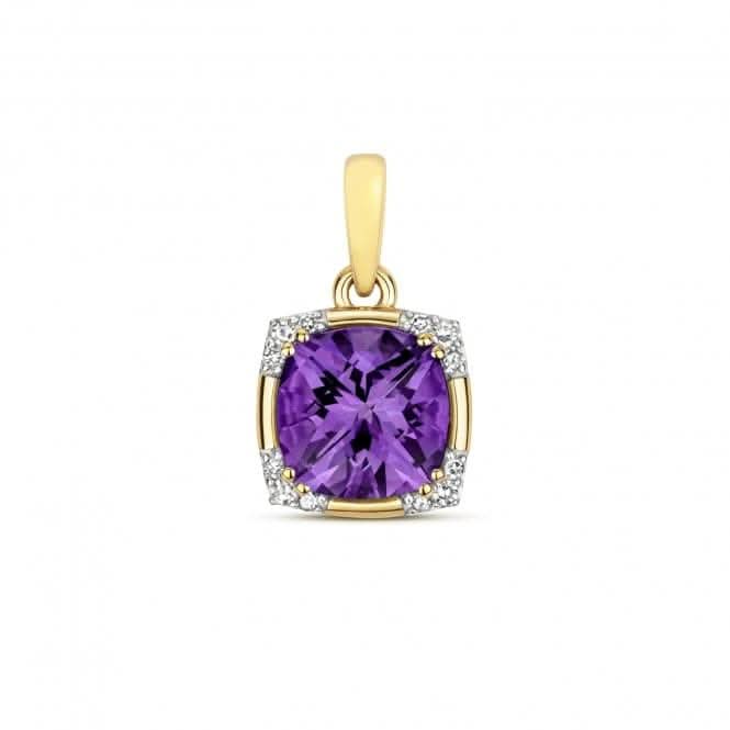 Diamond &amp; Cu Amethyst Pendant PD256AGemstones JewelleryPD256A