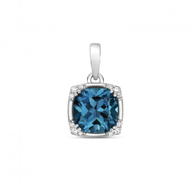 Diamond & Cu London Blue Topaz Pendant PD256WLBGemstones JewelleryPD256WLB