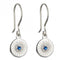 Diamond Cut Disc Drop Earrings with Sapphire Blue Crystal E6003LBeginningsE6003L