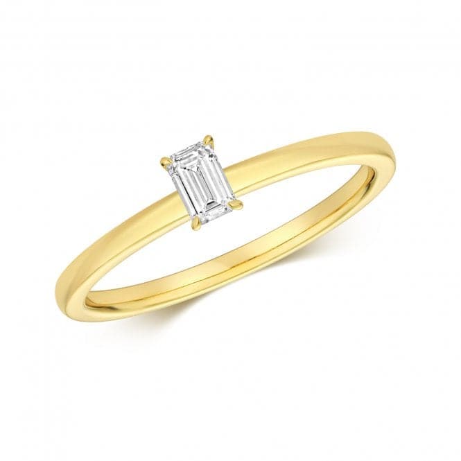 Diamond Emerald Cut Solitaire Ring RDQ271Gemstones JewelleryRDQ271/L