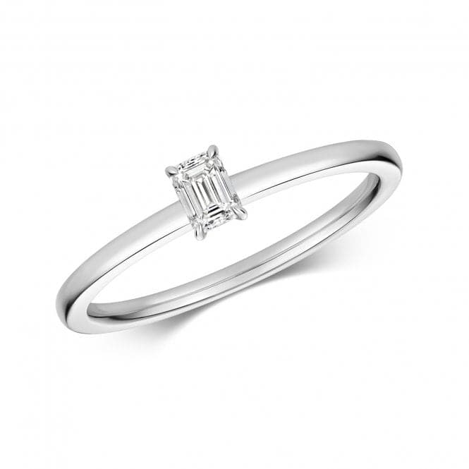 Diamond Emerald Cut Solitaire Ring RDQ271WGemstones JewelleryRDQ271W/L