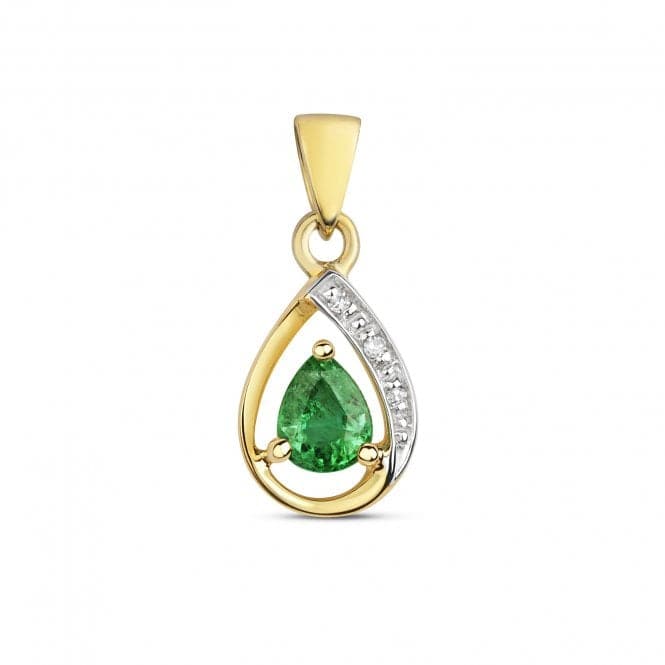 Diamond & Emerald Pendant PD252EGemstones JewelleryPD252E