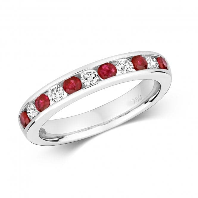 Diamond Eternity With Ruby Ring RDQ403WRGemstones JewelleryRDQ403WR/J