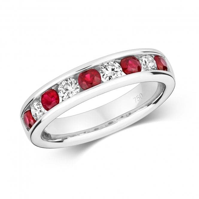 Diamond Eternity With Ruby Ring RDQ404WRGemstones JewelleryRDQ404WR/J