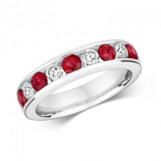 Diamond Eternity With Ruby Ring RDQ405WRGemstones JewelleryRDQ405WR/J